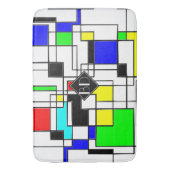 Random Squares hassen Mondrian Badematte (Vorderseite Vertikal)