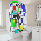 Random Squares hassen Mondrian Duschvorhang (Beispiel)