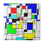 Random Squares hassen Mondrian Fliese (Vorderseite)