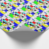 Random Squares hassen Mondrian Geschenkpapier (Ecke)