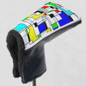 Random Squares hassen Mondrian Golf Headcover (3/4 Vorderseite)