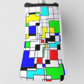 Random Squares hassen Mondrian Golf Headcover (Rotieren 90)