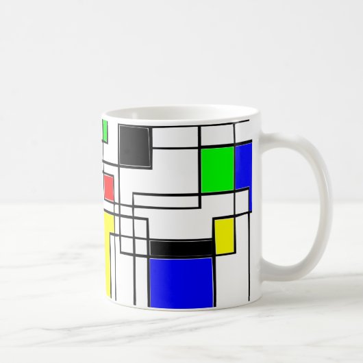 Random Squares hassen Mondrian Kaffeetasse (Rechts)