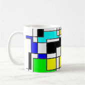 Random Squares hassen Mondrian Kaffeetasse (Links)
