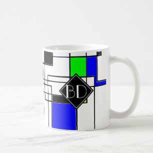 Random Squares hassen Mondrian Kaffeetasse