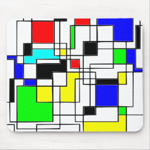 Random Squares hassen Mondrian Mousepad