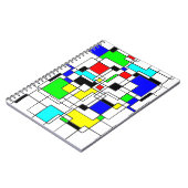 Random Squares hassen Mondrian Notizblock (Linke Seite)