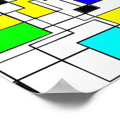 Random Squares hassen Mondrian Poster (Ecke)