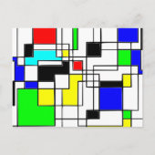 Random Squares hassen Mondrian Postkarte (Vorderseite)