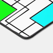 Random Squares hassen Mondrian Schreibtischunterlage (Ecke)