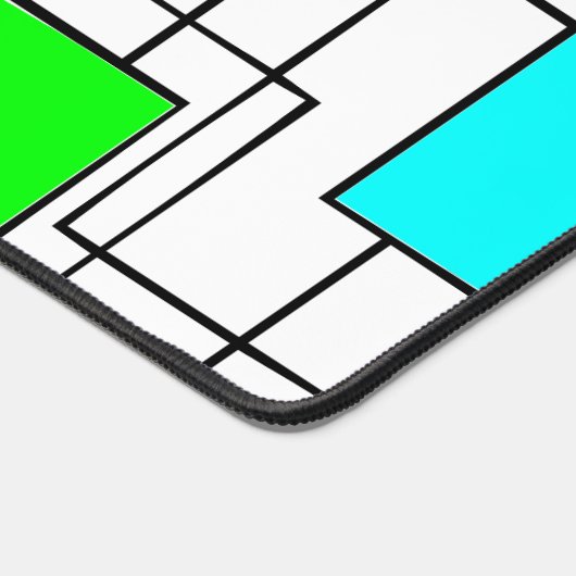 Random Squares hassen Mondrian Schreibtischunterlage (Ecke)