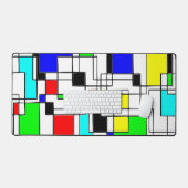 Random Squares hassen Mondrian Schreibtischunterlage (Tastatur & Maus)