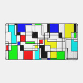 Random Squares hassen Mondrian Schreibtischunterlage (Vorderseite)