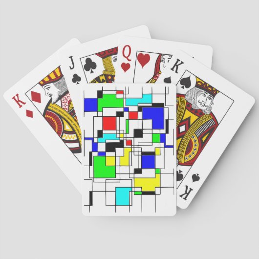 Random Squares hassen Mondrian Spielkarten (Rückseite)