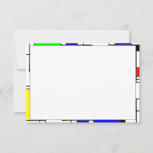 Random Squares Homage To Mondrian Mitteilungskarte (Vorderseite)