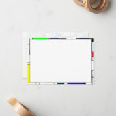 Random Squares Homage To Mondrian Mitteilungskarte (Vorderseite/Rückseite Beispiel)