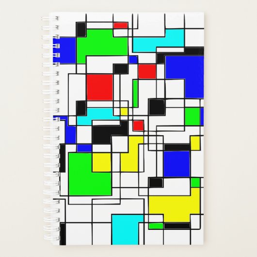 Random Squares Retro Art Planer (Vorderseite)