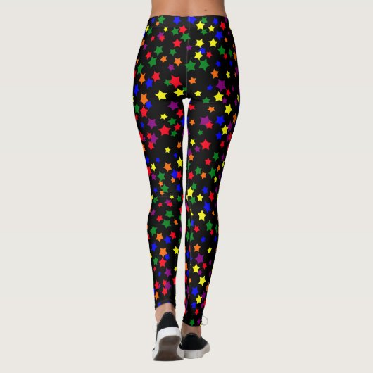 Random Stars Musterfarben Leggings (Rückseite)