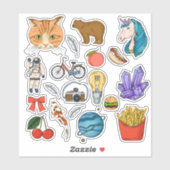 Random Stuff Sticker (Blatt)