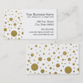 Random Stylish Gold Dots Visitenkarte (Vorne/Hinten)