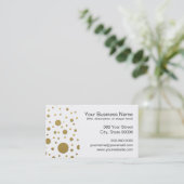 Random Stylish Gold Dots Visitenkarte (Stehend Vorderseite)