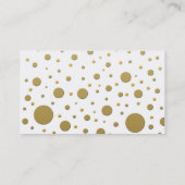 Random Stylish Gold Dots Visitenkarte (Rückseite)