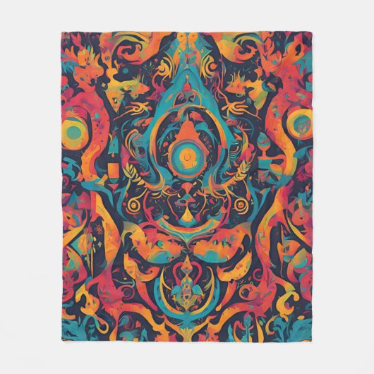 Random Surreal Dream Fleecedecke (Vorderseite)