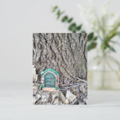 Random Things Found in the Woods Fairy Door Postkarte (Stehend Vorderseite)
