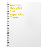 Random Thoughts and Bevorstehende Chaos Notizblock (Vorderseite)