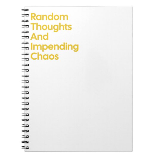 Random Thoughts and Bevorstehende Chaos Notizblock (Vorderseite)