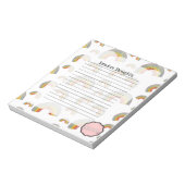 Random Thoughts, Kawaii Rainbow Notizblock (Rotiert)