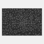Random Triangle Grayscale Wrapping Paper Sheets Geschenkpapier Set (Vorderseite 2)