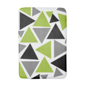 Random Triangle Lime Green Gray Schwarz-weiß Badematte (Vorderseite Vertikal)