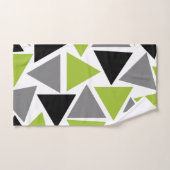 Random Triangle Lime Green Gray Schwarz-weiß Handtuch (Handtuch)