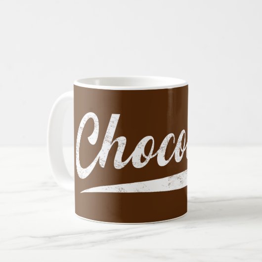 Random Varsity - Schokolade Kaffeetasse (Vorderseite Links)