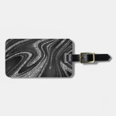 Random Wave Glitzer Gepäckanhänger (Vorderseite horizontal)