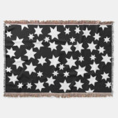 Random White Stars auf schwarz Decke (Vorderseite)