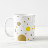 Random Yellow Aquamarin Gold Dots Kaffeetasse (Links)