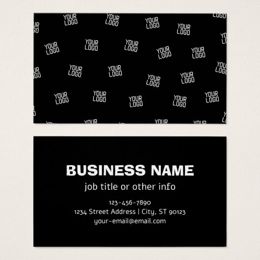 Randomisiertes Design, Geschäftslogo oder Bild (Vorne & Hinten)