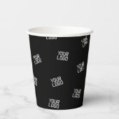 Randomisiertes Design, Geschäftslogo oder Bild Pappbecher (Rückseite)