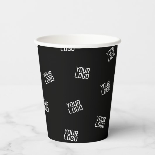 Randomisiertes Design, Geschäftslogo oder Bild Pappbecher (Rückseite)
