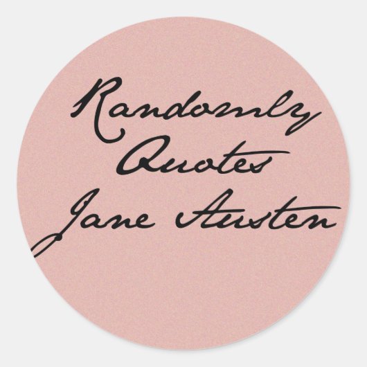 Randomly Quotes Jane Austen Stickers (Vorderseite)