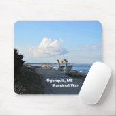 Randweg, Ogunquit, Maine Mousepad (Mit Mouse)
