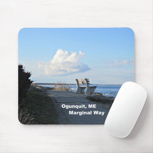 Randweg, Ogunquit, Maine Mousepad (Mit Mouse)