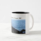 Randweg, Ogunquit, Maine Zweifarbige Tasse (VorderseiteRechts)