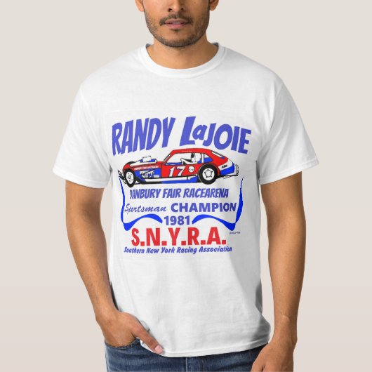 Randy Lajoie SNYRA Danbury angemessenes Racearena T-Shirt (Vorderseite)