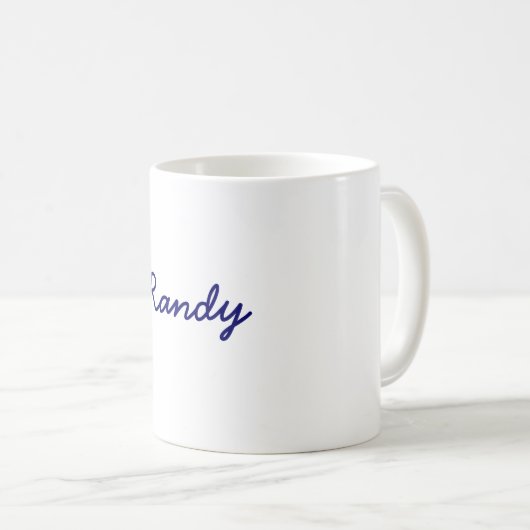 Randy-Name Art-Tasse Kaffeetasse (VorderseiteRechts)