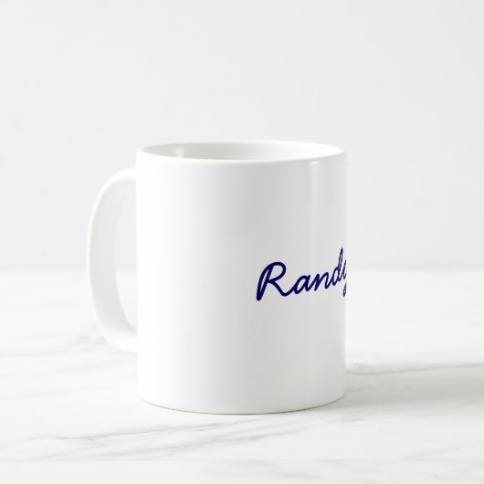 Randy-Name Art-Tasse Kaffeetasse (Vorderseite Links)