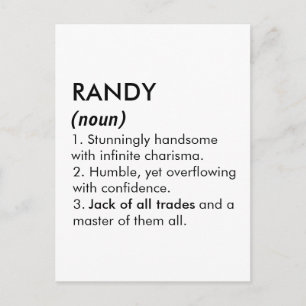 Randy Name, Editierbarer Name, Benutzerdefinierter Postkarte