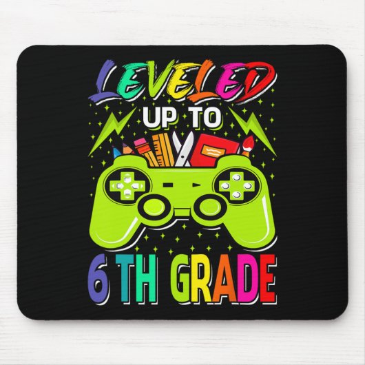 Rang 6 des Gamers zurück in die Schule Mousepad (Vorne)